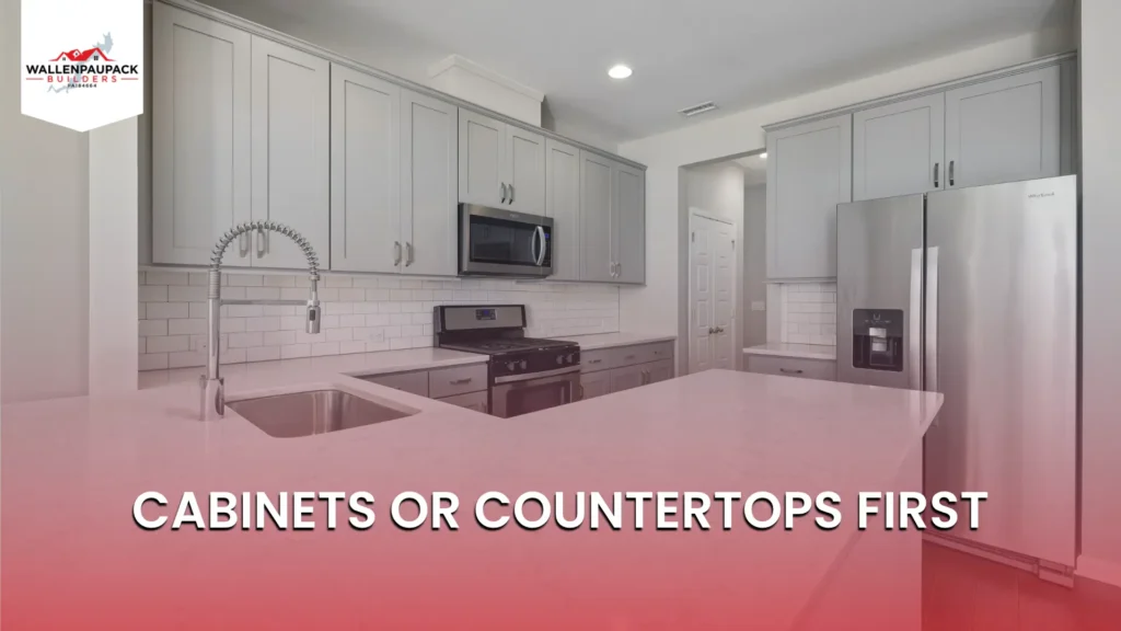 living through a kitchen remodel cabinets or countertops first